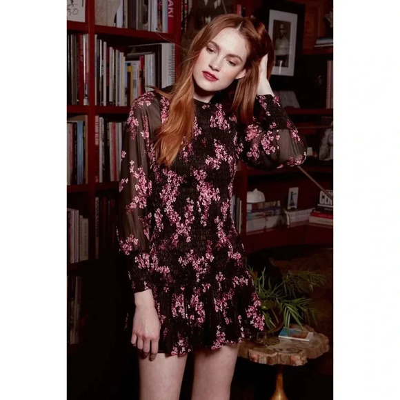 MISA Los Angeles Roisin Dress Black & Pink - Picture 3 of 12
